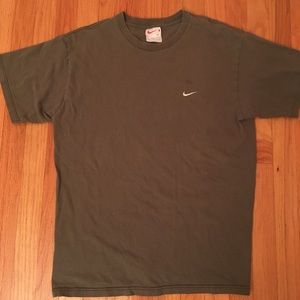 Men's Vintage Olive Nike Swoosh Tee Shirt